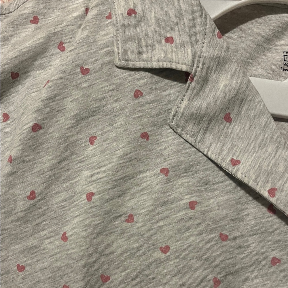 Valentines Day Heart Patterned Cotton Pyjama Set